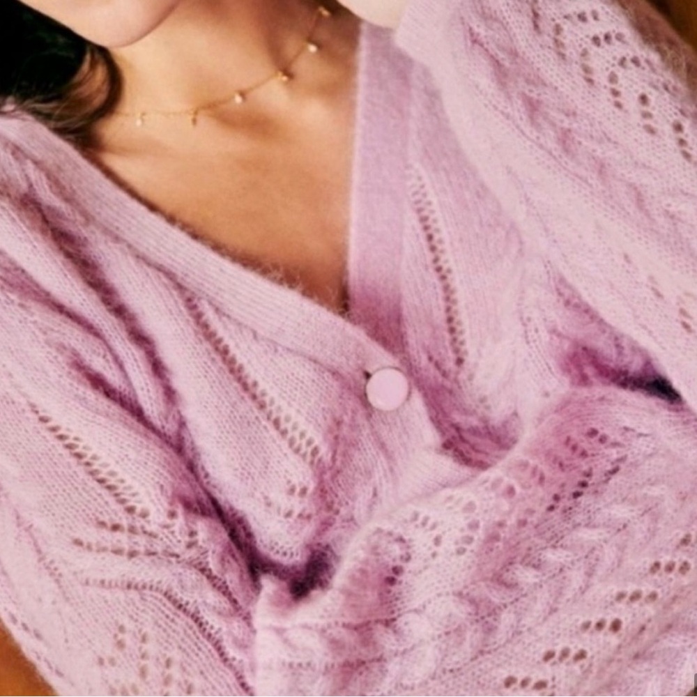 NOT FOR SALE Sezane Augustino Cardigan Lavender - Picture 6 of 6